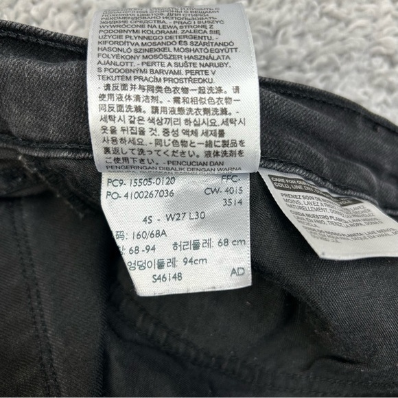 Levi's Jeans Womens 4 Straight Leg 505 Classic Black Denim Basic Casual Outdoors - Picture 3 of 5